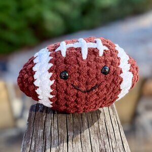 Crochet Kawaii Football Plushie – Handmade Amigurumi Soft Toy